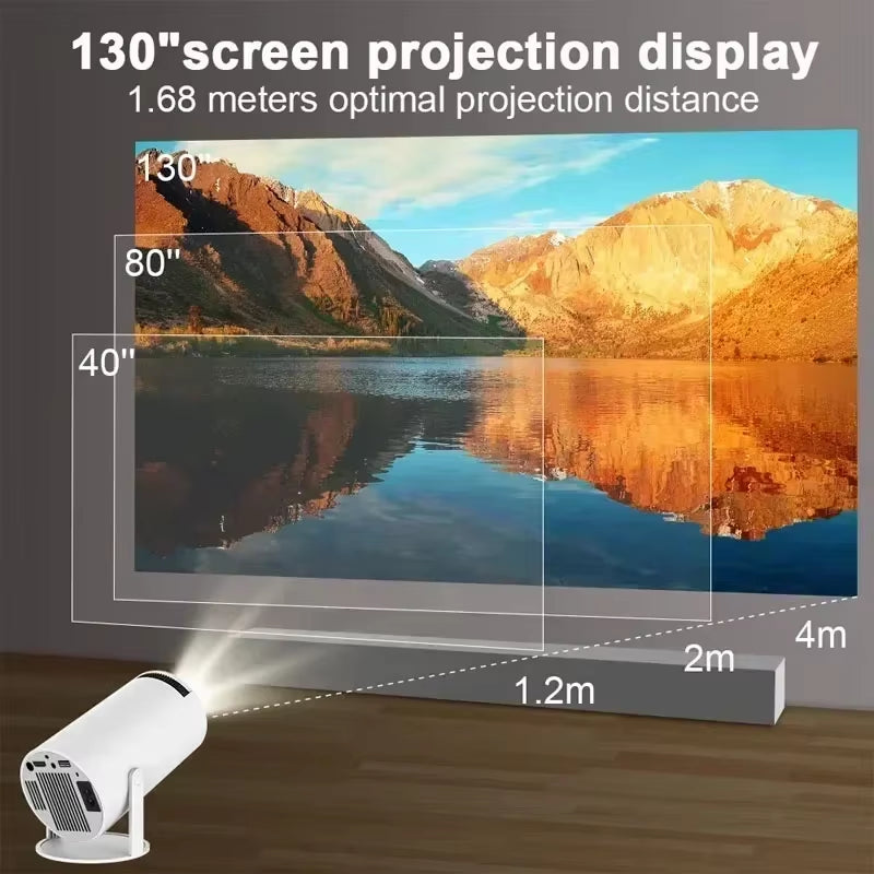 4K Wifi6 Projector Android 11 260 ANSI Dual WIFI Allwinner H713 BT5.0 1280*720P Home Cinema Outdoor Portable HY300 Pro